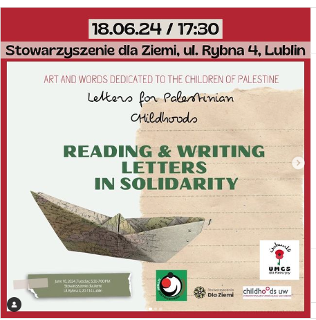 Reading and writing letters in solidarity (Poland)