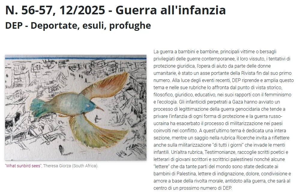 Scrivere all’infanzia palestinese (Italy)